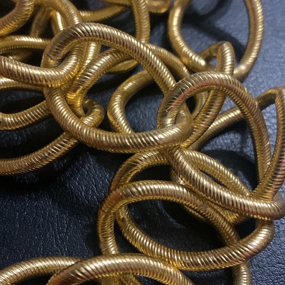 Gold Chain Belt / Necklace 40 inch BEAUTIFUL CUT!! w/ ball dangle - Picture 2 of 3